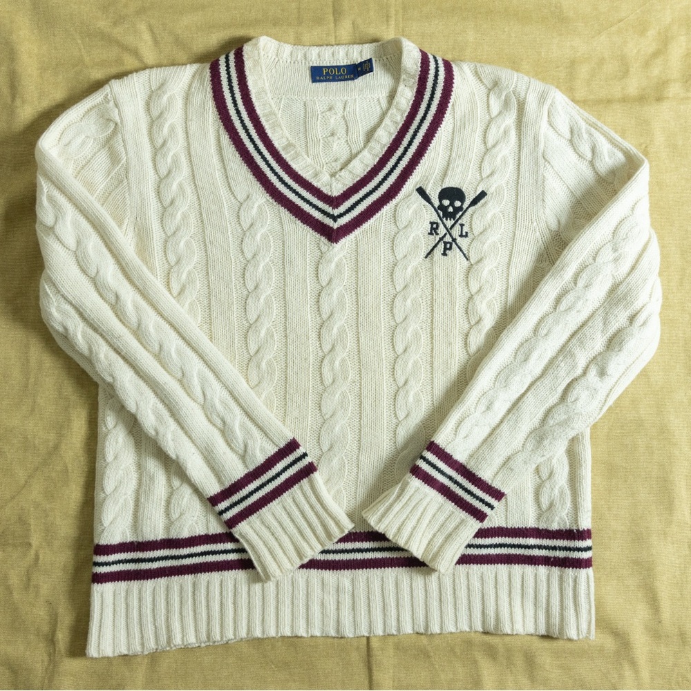 Polo Ralph Lauren Skull Oars Cable-Knit Sweater